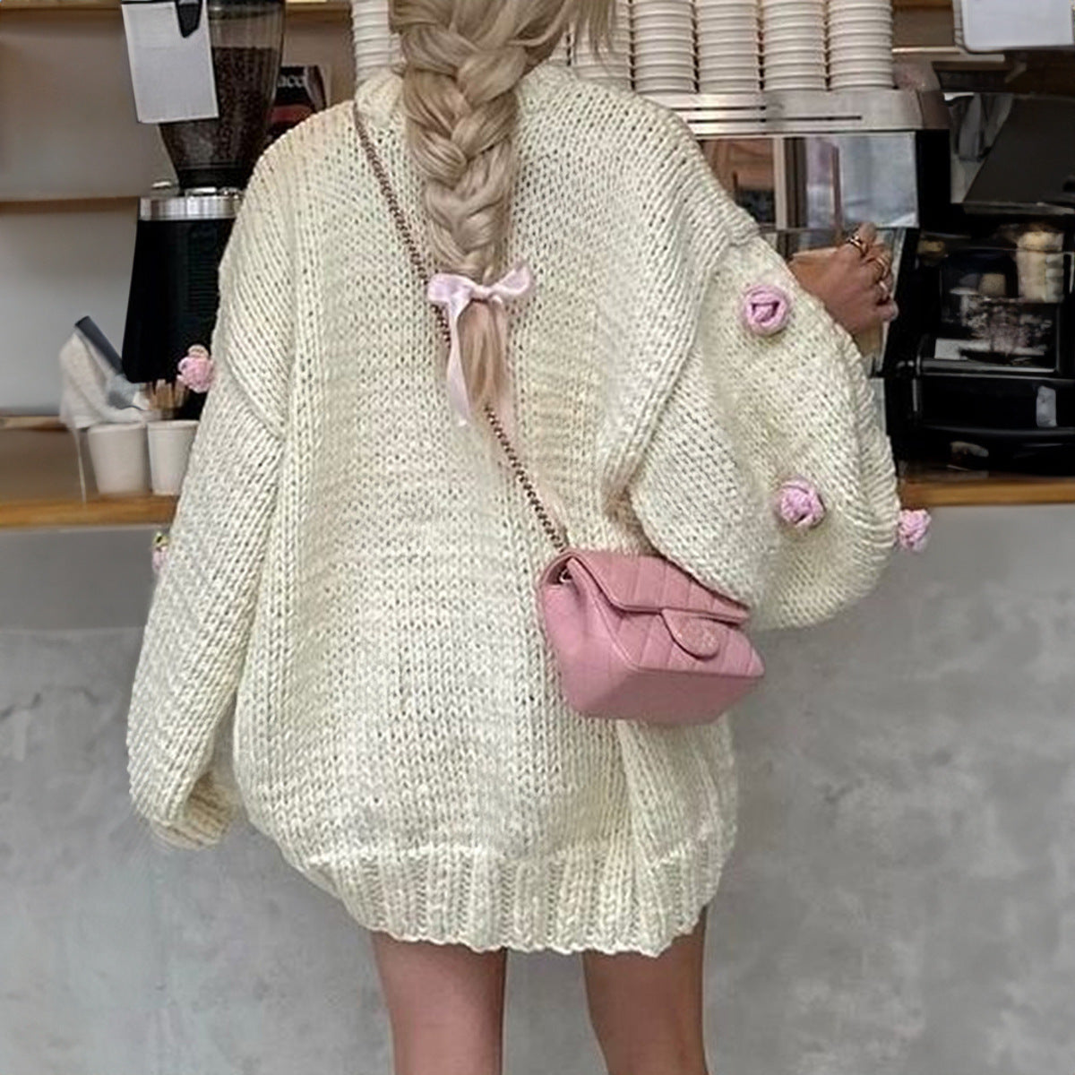 Embroidered Floral Sweater