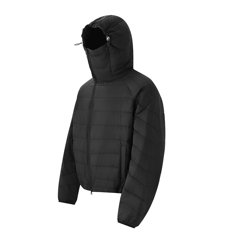 Casual Lightweight Hooded Down Jacket for Men and Women, Unisex Outerwear