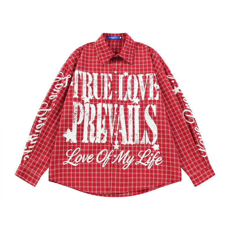 Men's Retro Plaid Long Sleeve Casual Shirt