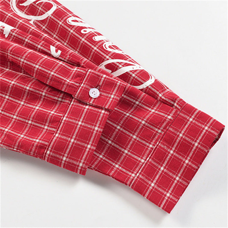 Men's Retro Plaid Long Sleeve Casual Shirt