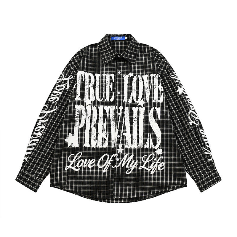 Men's Retro Plaid Long Sleeve Casual Shirt