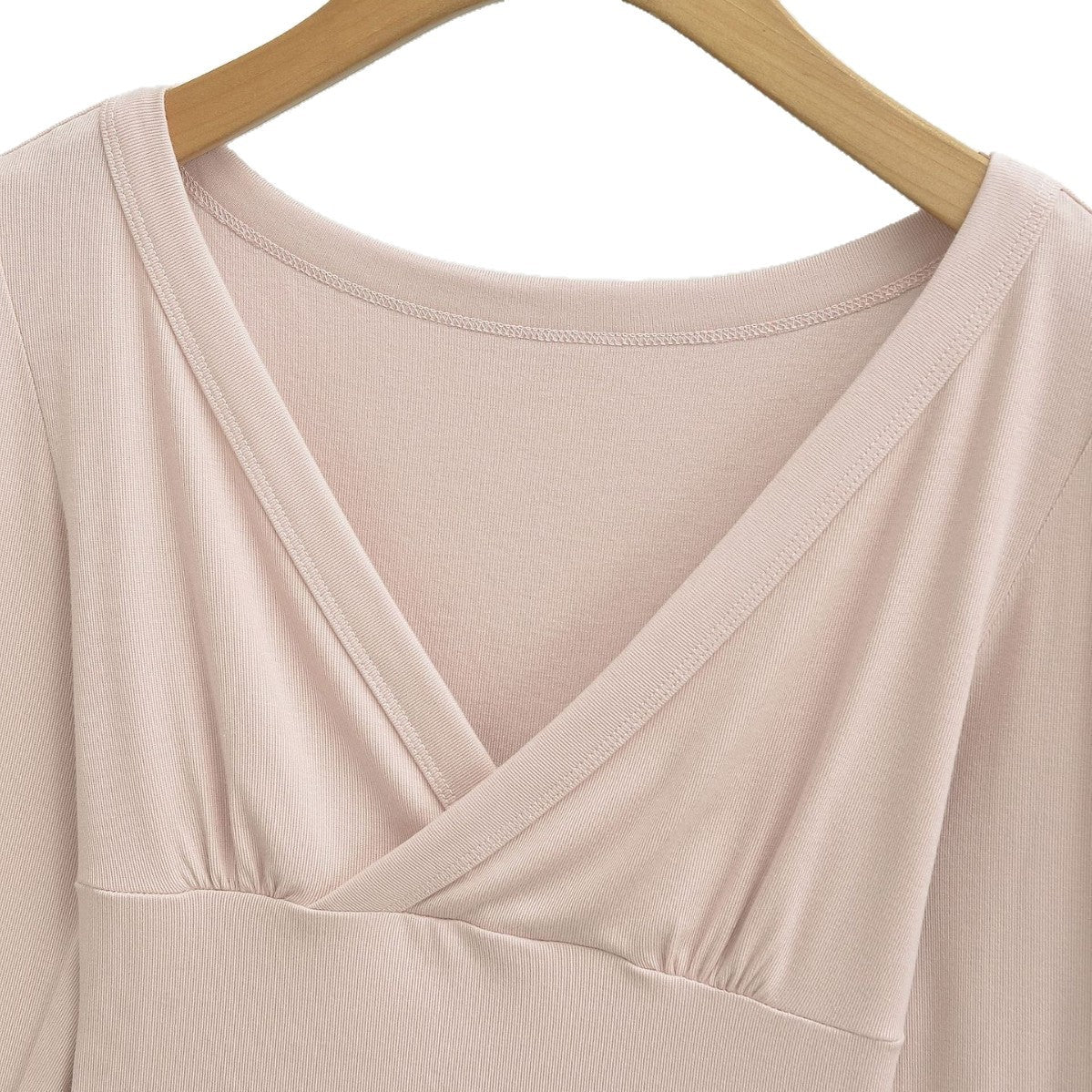 Long Sleeve Cross Front V-Neck Slim Fit Women's Top