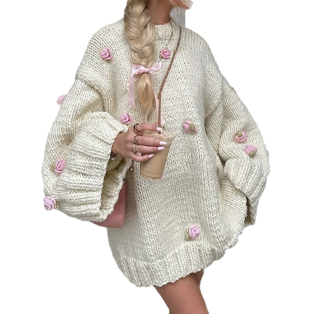 Embroidered Floral Sweater