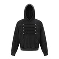 Double breasted hooded sweatshirt