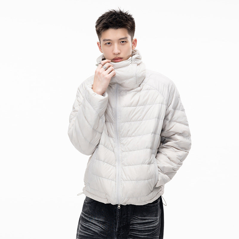Casual Lightweight Hooded Down Jacket for Men and Women, Unisex Outerwear