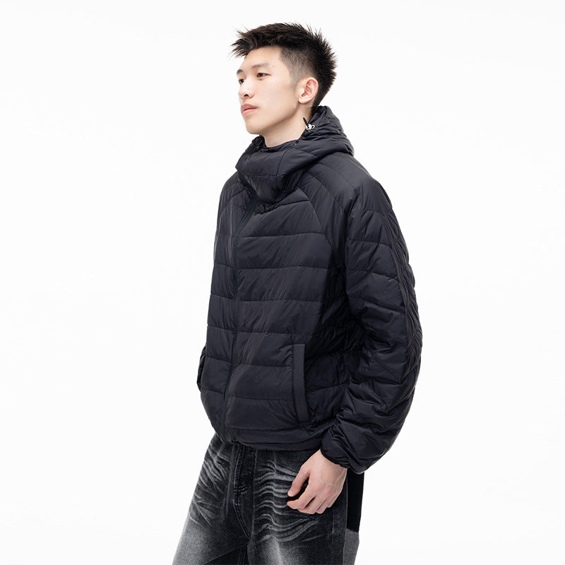 Casual Lightweight Hooded Down Jacket for Men and Women, Unisex Outerwear