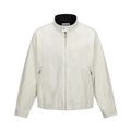Men's Vintage Punk Plaid Cotton Zipper Stand Collar Workwear Jacket