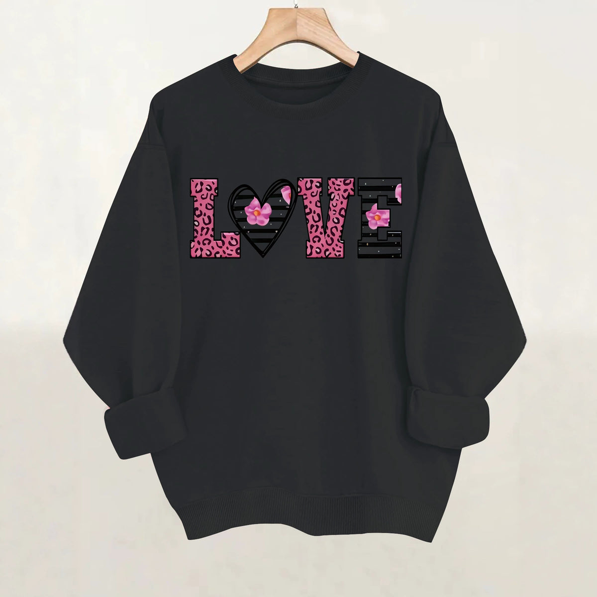 Long sleeved fleece hoodie