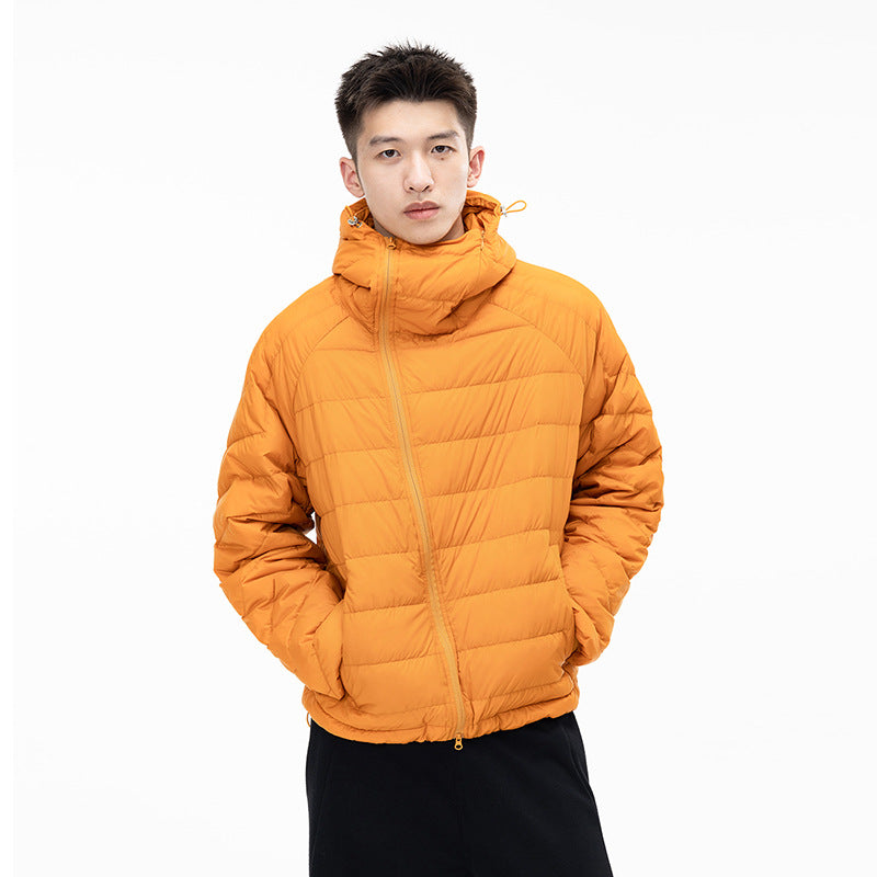Casual Lightweight Hooded Down Jacket for Men and Women, Unisex Outerwear