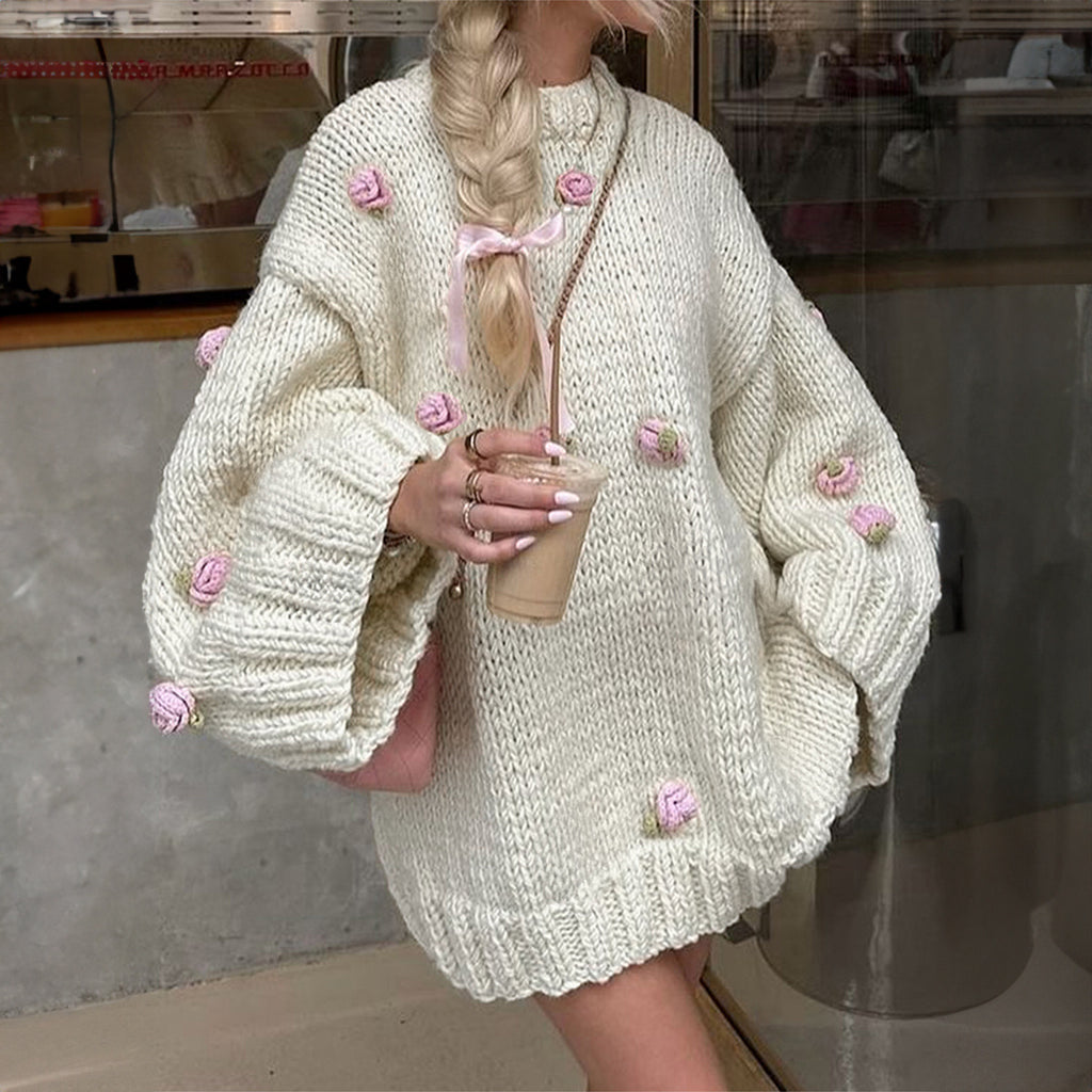 Embroidered Floral Sweater