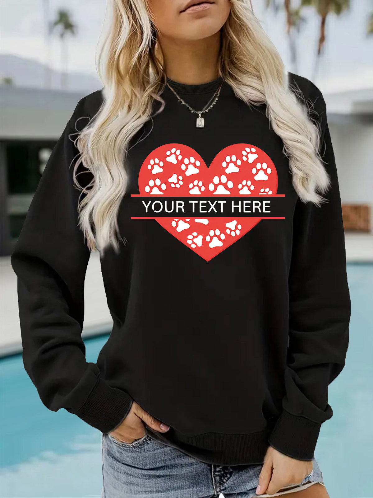 Loose velvet sweatshirt