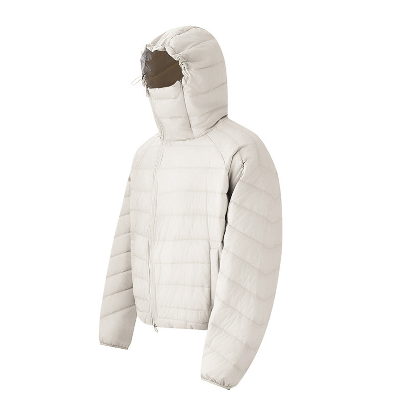 Casual Lightweight Hooded Down Jacket for Men and Women, Unisex Outerwear